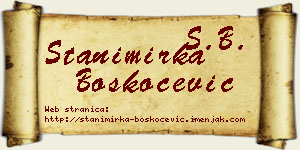 Stanimirka Boškoćević vizit kartica
